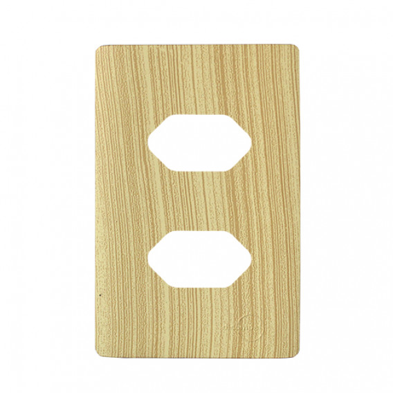 Placa p/ 2 Tomadas 4x2 - Novara Maple